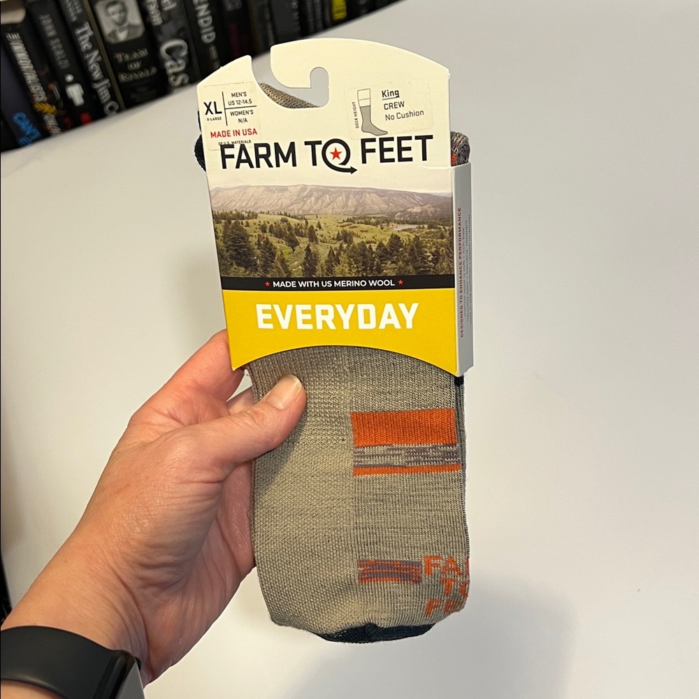 NWT Farm To Feet | Everyday | No Cushion merino wool socks | XL